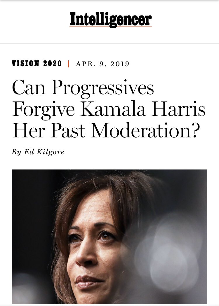 But even the established  @NYMag did the same thing back when Harris first ran, this one from  @ed_kilgore.