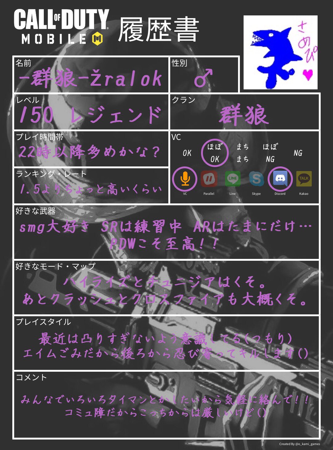 サメちゃん 改名したから書き直し 雰囲気かっこいい名前じゃろ サメをチェコ語にするとこうなるらしい いつまでこの 名前かは未定 W Codモバイルフレンド募集 Codmobile Codモバイル Codモバイルしてる人と繋がりたい Codモバイル履歴 サメちゃん 改名したから書き直し 雰囲気かっこいい名前じゃろ サメをチェコ語にするとこうなるらしい いつまでこの 名前かは未定 W Codモバイルフレンド募集 Codmobile Codモバイル Codモバイルしてる人と繋がりたい Codモバイル履歴
