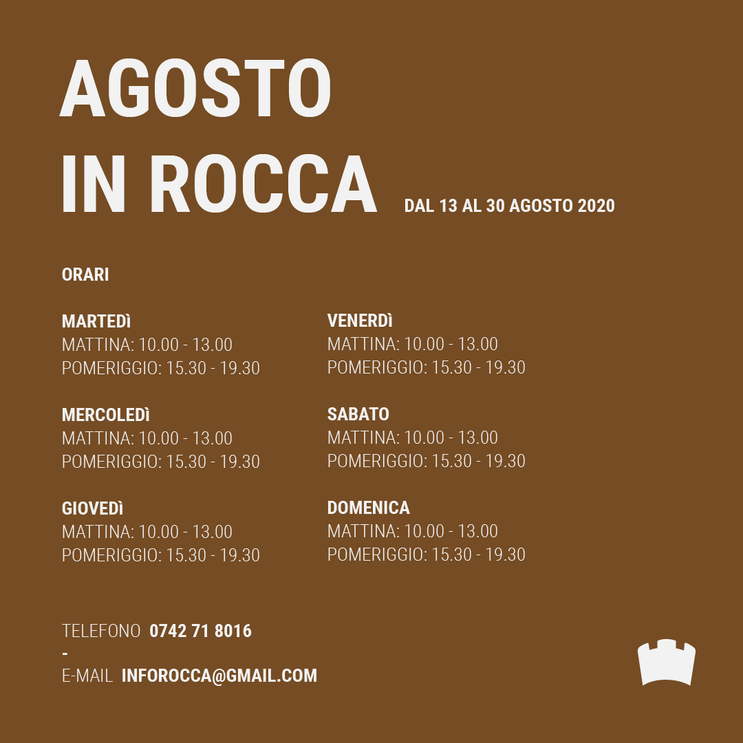 Pro_G_Cattaneo's tweet photo. Ecco a voi gli orari della Rocca Sonora nel mese di Agosto!!!!

#museo #arte #Italia #Italy #umbria https://t.co/8JqpITfIEs