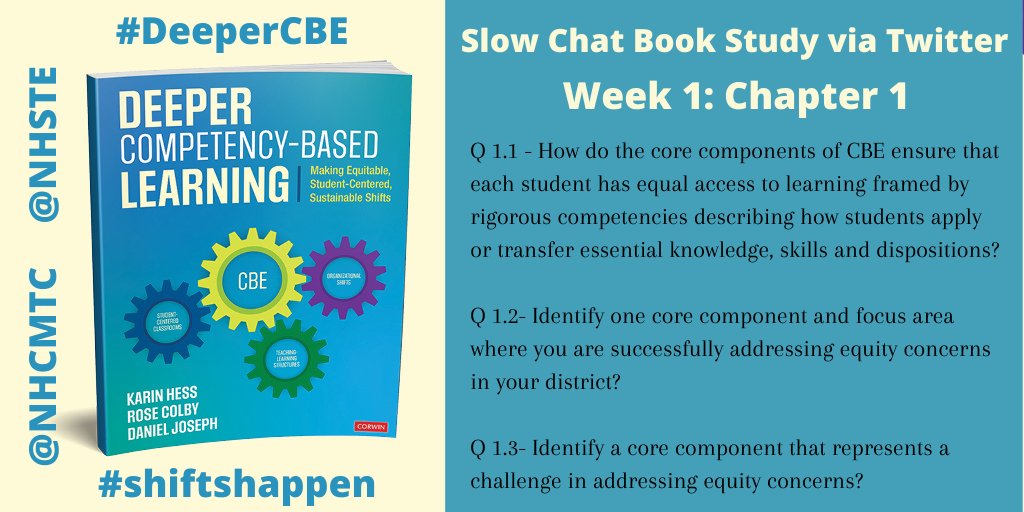 nhste's tweet photo. Have you started reading yet? For the 1st week of our #bookstudy our focus is on #equity with Chapter 1 of #DeeperCBE! Join us this week and answer the questions posted below. #shiftshappen @CorwinPress @rose_rosecolby @DrKarinHess @DjosephCBEcoach @nhcmtc https://t.co/Fxwt3lpJWj https://t.co/4nsQvlSt7L