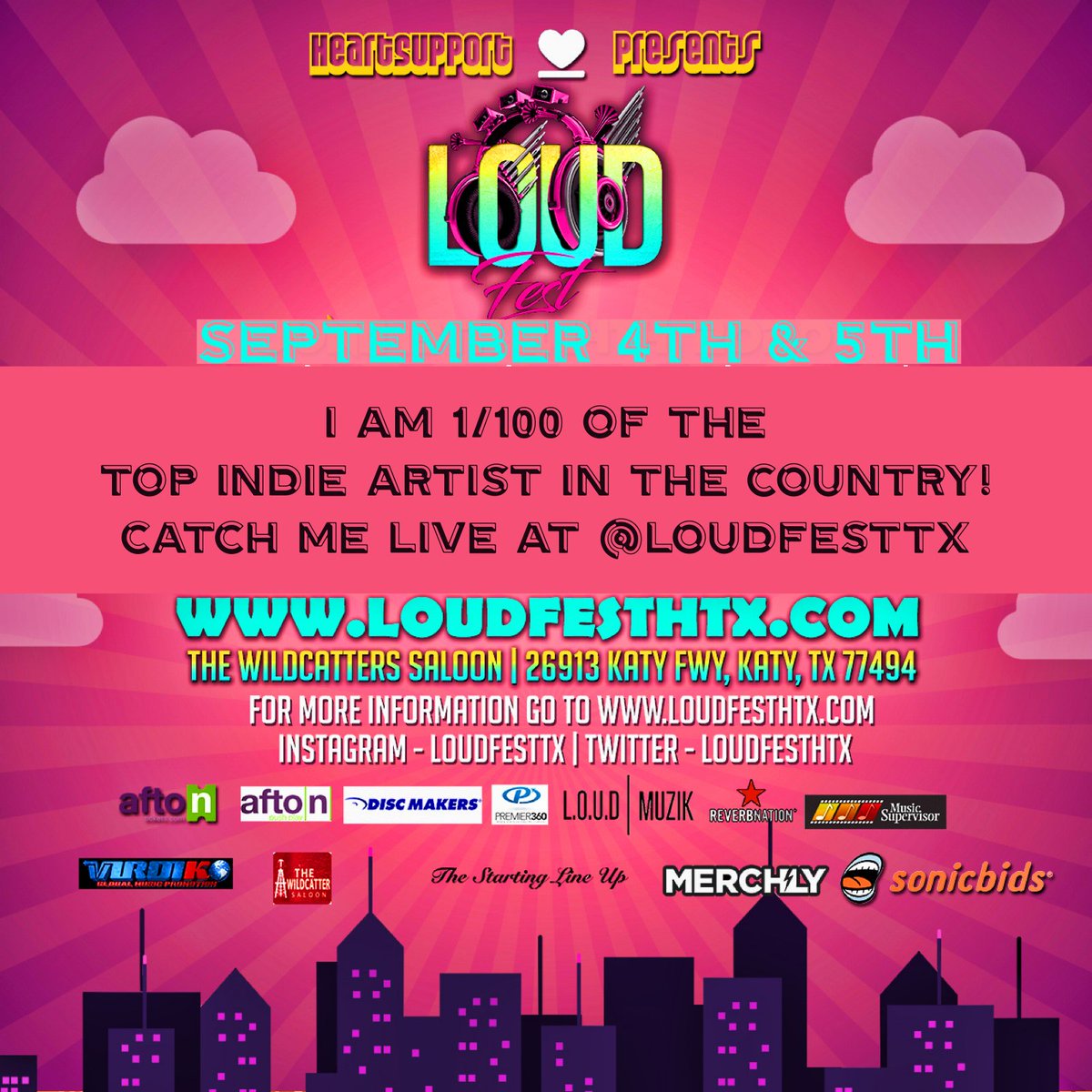 Can’t wait! Be sure to come out September 4th and 5th and enjoy!! @loudfesttx