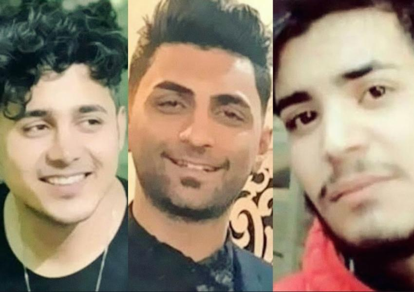 IranIntl_En's tweet photo. The attorneys of Amir Hossein Moradi, Saeed Tamjidi, and Mohammad Rajabi, the three young protesters that were sentenced to death for participating in the last year’s #NovemberProtests were allowed to meet with them in Tehran prison. #Iran https://t.co/kGILTSBOJu