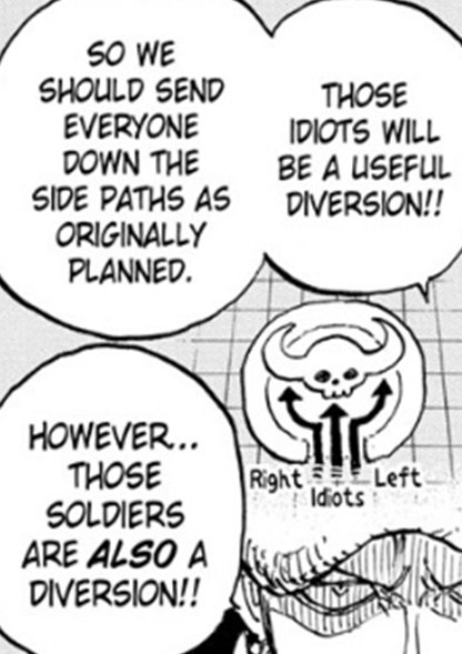 Most recently in this arc law took the commander and chief position in terms of planning and strategizing the invasion plan, which has gone perfectly so far. Just like how Sengoku lead in marineford.