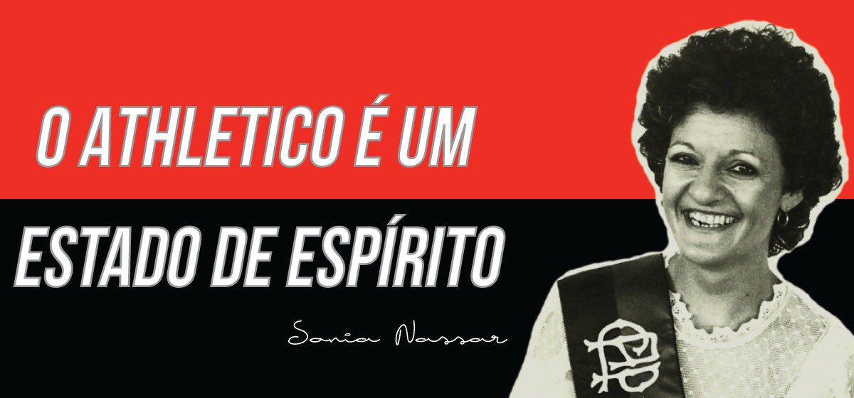 atleticanissima's tweet photo. As faixas são uma forma de enfatizar o nosso apoio e homenagear as pessoas que marcaram a história rubro-negra. Por isso, convocamos a torcida atleticana, sobretudo as mulheres, a fazer parte do projeto que levará Sonia Nassar e suas inesquecíveis palavras pra onde o CAP estiver https://t.co/r7T6eY98MF