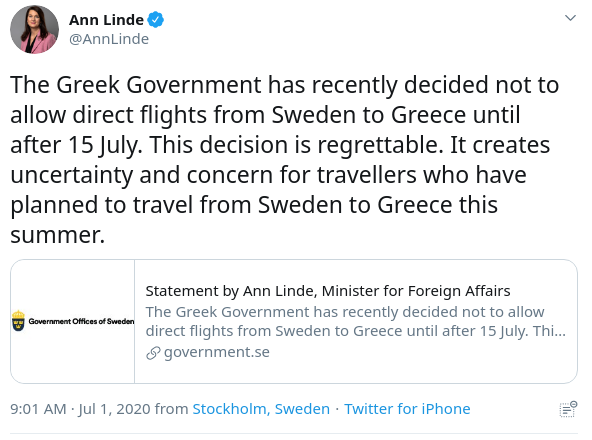 No, there are no miracles. The pandemic is not over in Sweden. Sweden has never beaten C19 like 36 other countries and 22 nearly there. Sweden hasn't even tried https://www.endcoronavirus.org/countries Next time, Greece, before you do as Sweden wishes and open the border to Swedes check facts17/