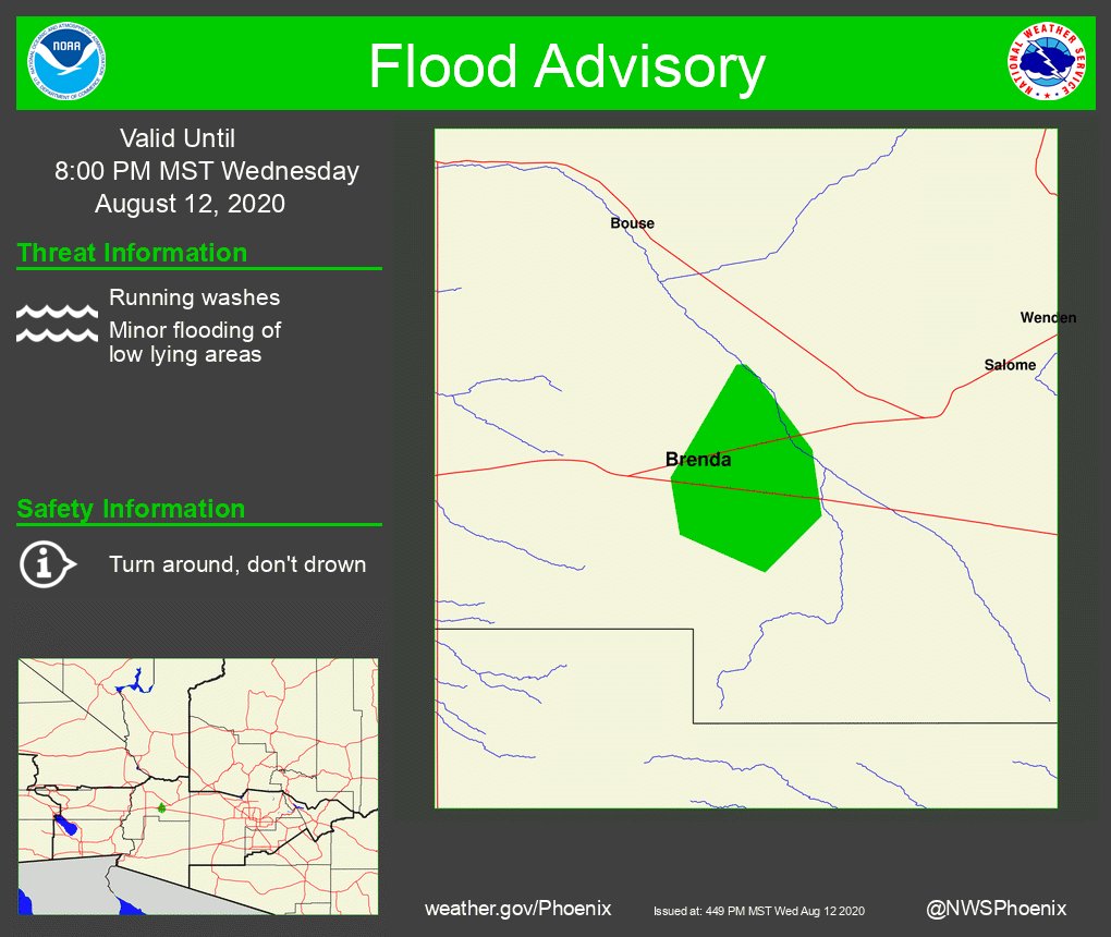 The National Weather Service in Phoenix has Issued an Urban and Small