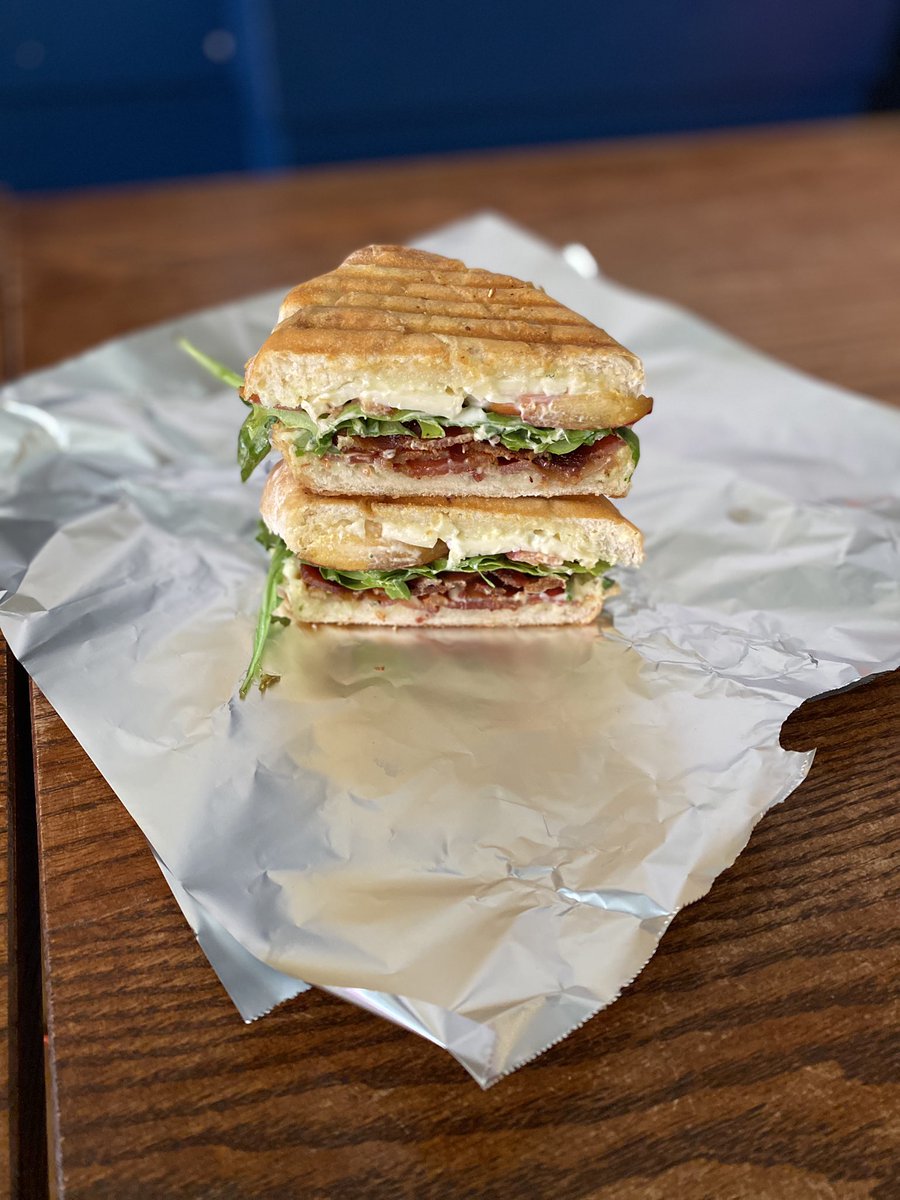 One of our new sandwiches this week! 
The Rockford - smoked bacon, fresh Ontario peaches, arugula, lemon basil mayo + Brie cheese. 
Wed/Thurs: 11-7pm
Fri/sat: 11am-10pm
Sunday: 11am-5pm