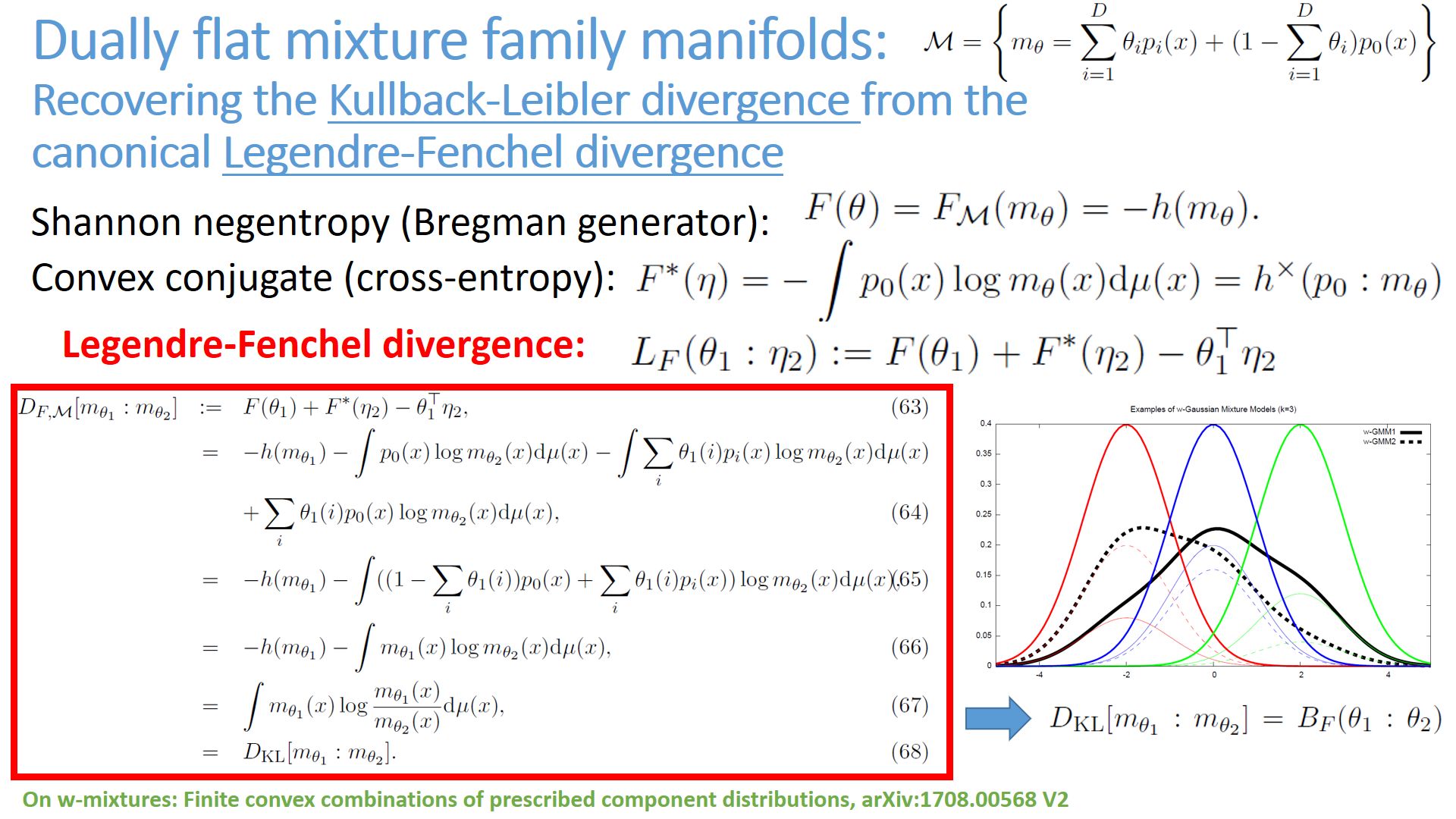 Frank Nielsen on Twitter "Fact (KL>BD) KullbackLeibler divergence between two mixtures