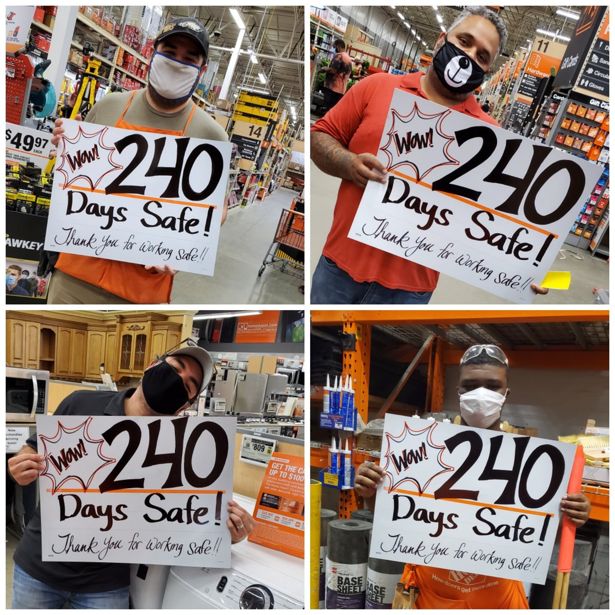 Say whaaaaaat!!! We reached 240 Days Safe at 4166 today!! Burritos, Hot Pockets & snacks for everyone! So proud to celebrate this awesome accomplishment with our store!!! Way to go team, let's get to that 365 Club! #SafetyIsPersonal #4166WeStandTogether #4166TheBestSouthPhillyHD