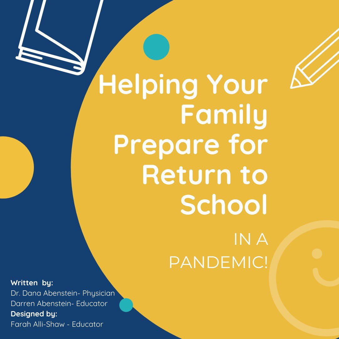 My wife (a family doc) and I put together some suggestions to help parents and kids prepare for our return to school. Please share widely and let’s help our kids get prepared for a return to school! Slides-  https://bit.ly/31NEzIf  doc-  https://bit.ly/31GVMDi   #SafeSeptember