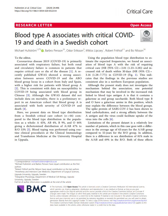 OrlandoRPN's tweet photo. A los que somos tipo de sangre A (de Azul), al parecer nos lleva más la chingada por #COVID19, cada vez hay más estudios de esta asociación: https://t.co/UTPrUhc32f https://t.co/LbHJ8vCE4f