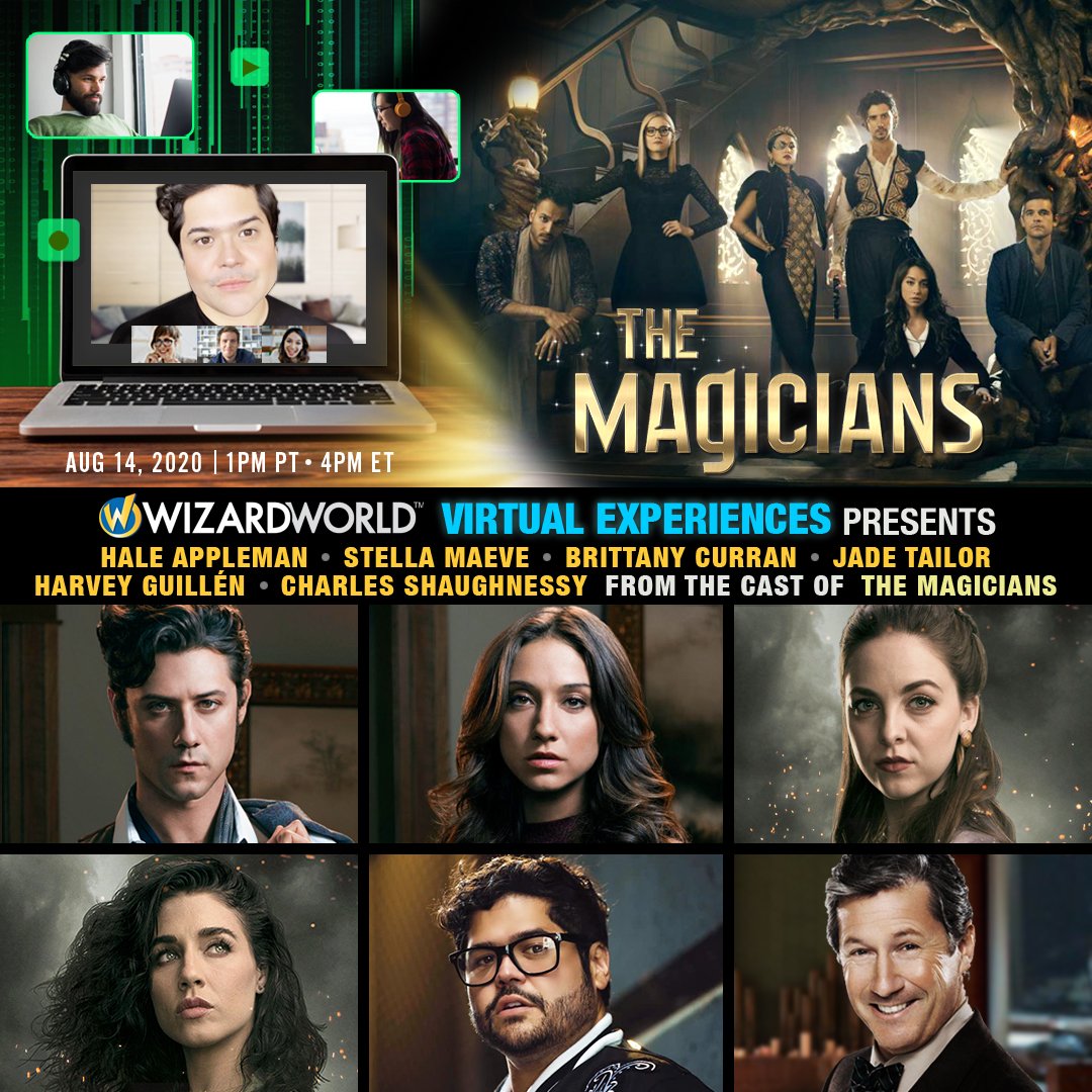 FANEXPOHQ's tweet photo. Welcome @JadeTailor & @C_Shaughnessy joining @hale_appleman @StellaMaeve14 @BrittanyCurran & @HARVEYGUILLEN for a FREE live Q&A & more!
Attend virtually FRI AUG 14 @ 1pm PT / 4pm ET
🎟️https://t.co/2BOc0Wokyy AUG 14 2020
#WizardWorld #MagiciansVirtualExperiences #TheMagicians https://t.co/V3BEjUWq7G