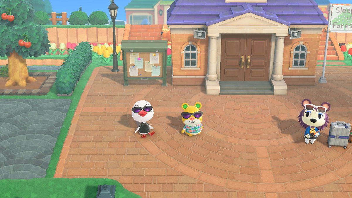 rmntbtiy__'s tweet photo. 広場でサングラスやっと見れた可愛い
 #どうぶつの森 #AnimalCrossing #ACNH #NintendoSwitch https://t.co/Y191tf7uJT