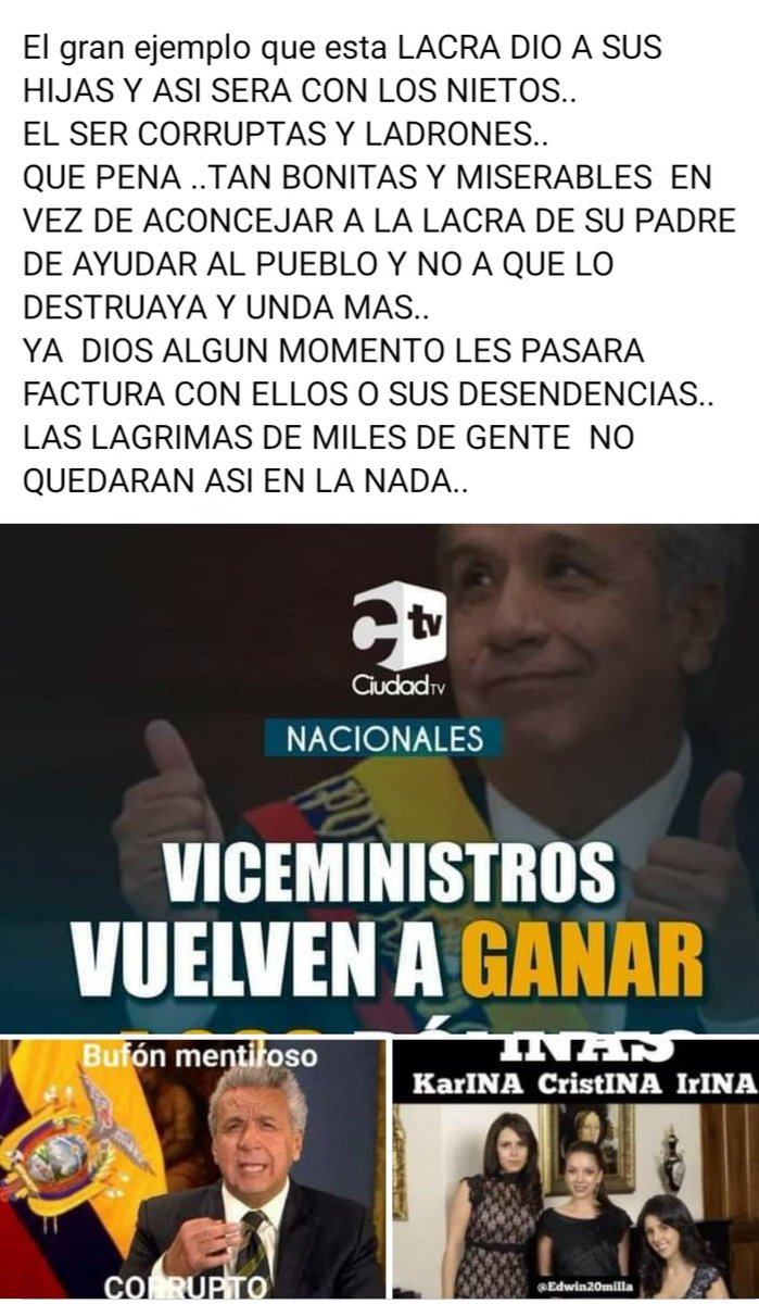lkevin_69's tweet photo. En qué manos vino a caer el Ecuador.. este señor solo lo que a hecho es robar. https://t.co/izHVPcvPZ0