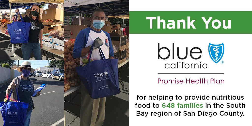 SDFoodBank's tweet photo. A heartfelt thank you to @BlueShieldCA for donating $5,000 to provide emergency groceries to 648 families in need at our food distribution in Chula Vista.  #BlueShieldCares #WeNeverStop #BlueShieldPromise #ThankfulThursday https://t.co/Ebo6fRY4QW