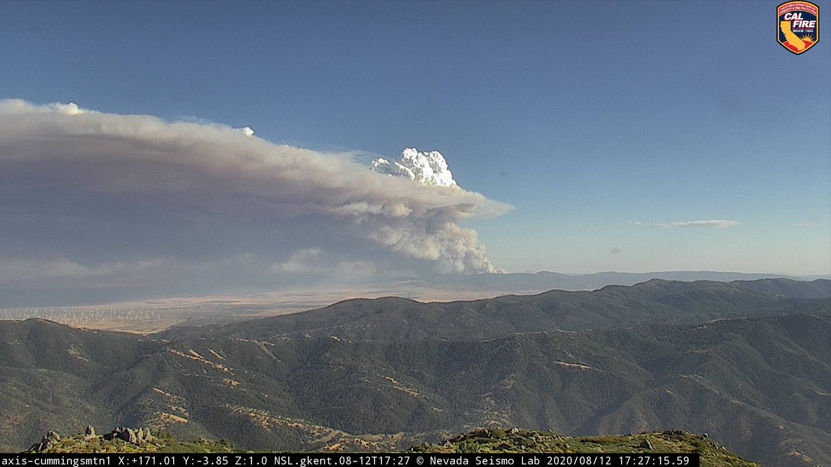 View of the  #LakeFire from a cam near Tehachapi in Kern County: