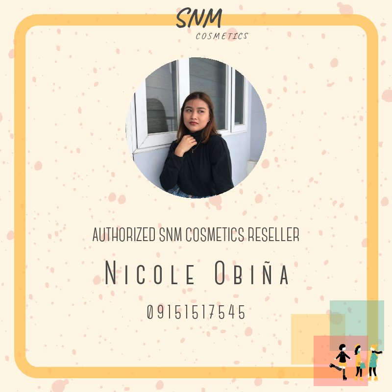 Hi, Essenems! 

Let's welcome Ms. Nicole Obiña as our newest reseller. ❤️ Thank you for trusting SNM. Happy selling! ✨💯

------

SNM Cosmetics is still looking for resellers! For inquiries, send us a message or email us at snmcacompany@gmail.com

------
#GlowWithUs
#YouGlowGirl