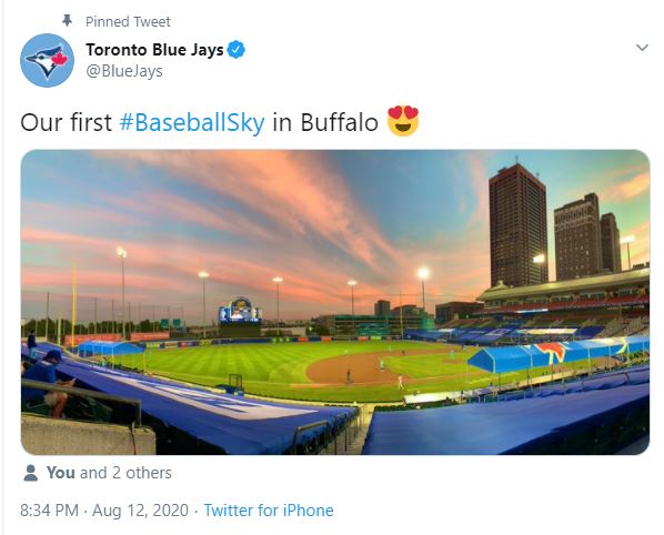 BuffaloBisons's tweet photo. So much for keeping Buffalo a secret ❤️... our bad everybody!! https://t.co/QbCm4ep6Og