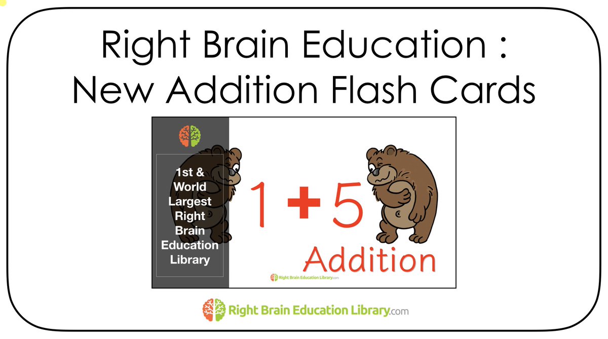 rbelibrary's tweet image. Addition Flash Cards (Right Brain Education)

Our new addition math flash cards videos will now be in 4K HD. We bring a whole new experience in teaching your child and get your child more engage in their learning.

youtube.com/watch?v=jTmo1p…

#additionflashcards #rightbraineducation