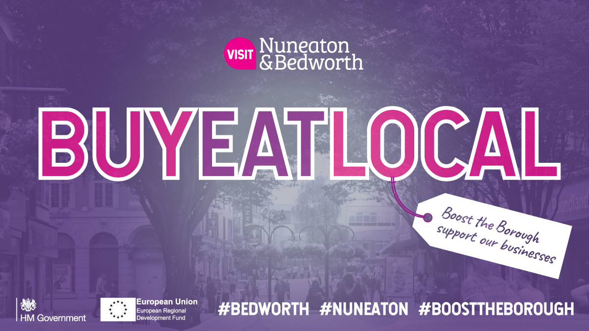 Good Morning!
Support your local high street - THEY NEED YOU!
And it'll help to improve the local economy. 

For more advice on shopping safely visit warwickshire.gov.uk/buyeatlocal

#Nuneaton #Bedworth #BoostTheBorough #SupportLocal