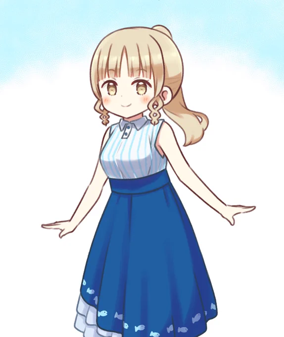 タイムリーすぎたので、最新のも含めて涼しそうなクレアさん集めました☺️ #暑い夏がやって来たので青色か水色の画像を流してTLをひんやりさせる 