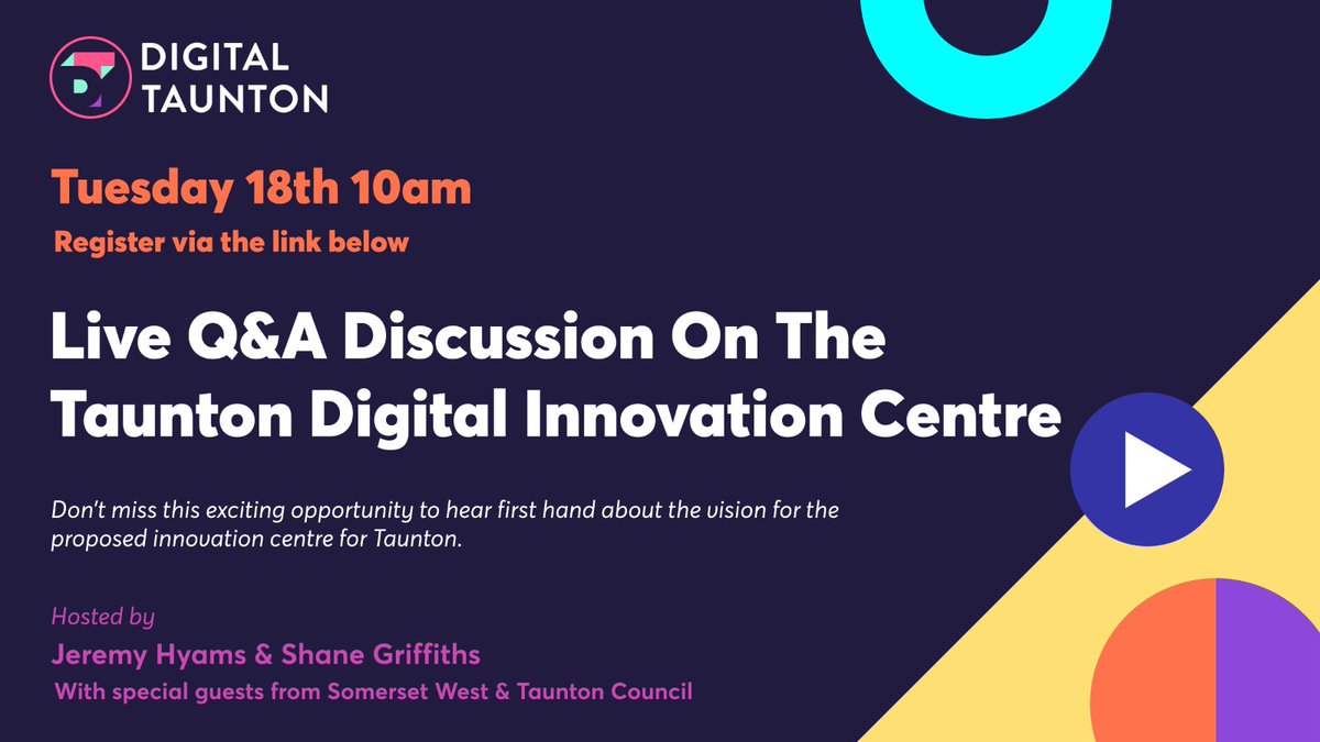 digisomerset's tweet photo. #Taunton needs you! ๐โโ๏ธ๐โโ๏ธ Be part of the story!
#DigitalTaunton is joining forces with @SomersetCouncil to host a live Q&A session. Shane & Jeremy, plus special guests, will give you the opportunity to ask questions to those directly involved. ๐ https://t.co/SVngrceVRC https://t.co/px1fBztrZl
