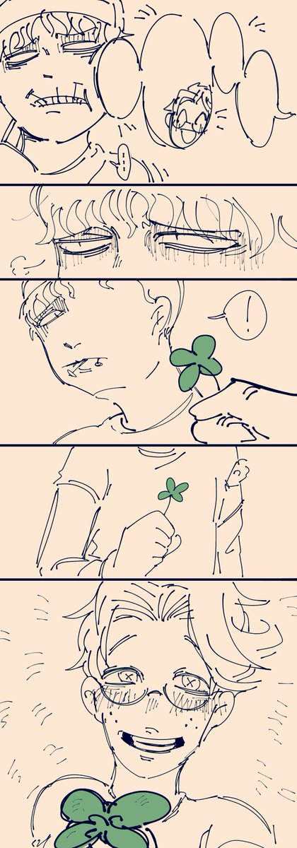 前に描いた漫画だけど双一君に会ったらまた幸運児君とのセットで描きたくなっちゃったな…? 