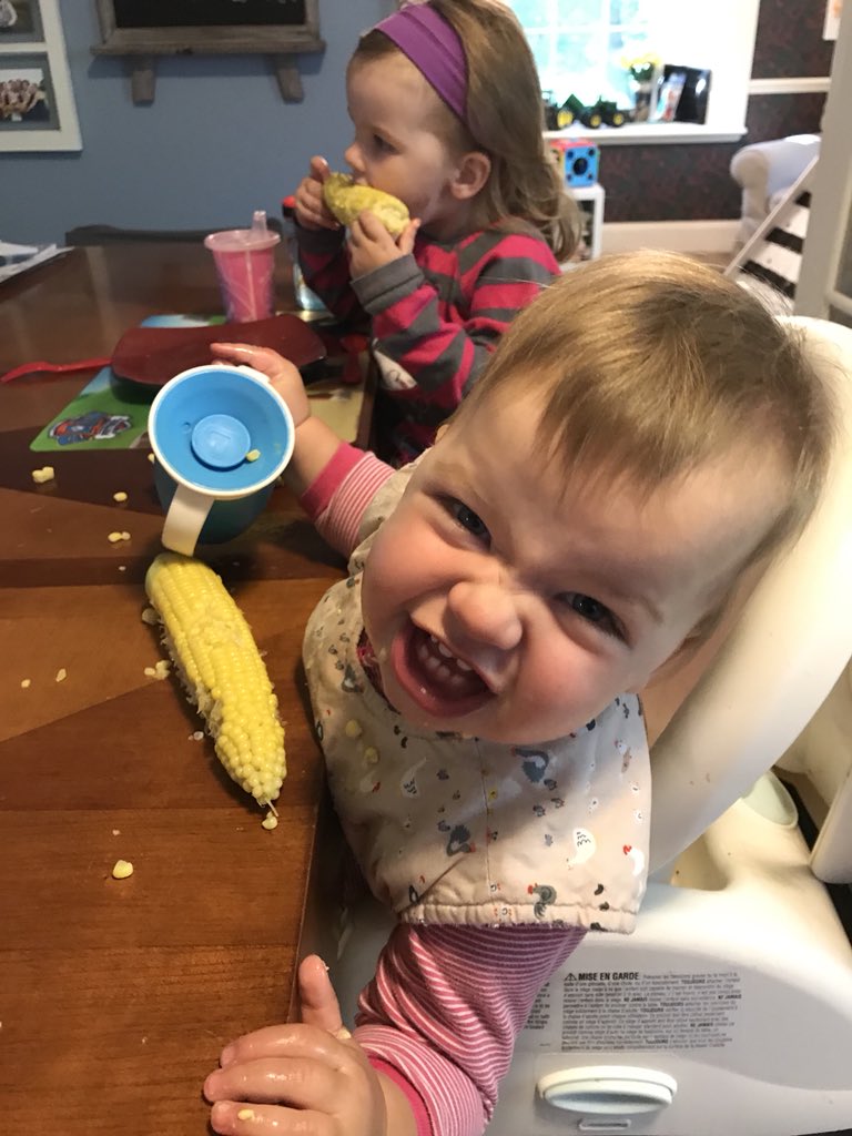 Cucumber sandwich for lunch , sweet corn for dinner #proudtofarm #orchardcreek