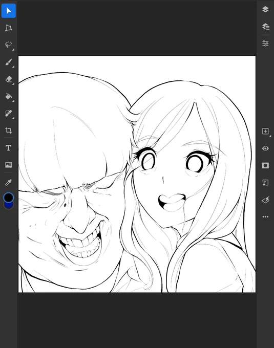 線画までおしまい!
まちゅのイラストなんだけど、日村さんを描くのが楽しいww
#絵描きさんと繋がりたい 
