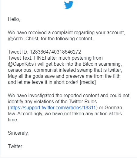 Arch_Christ's tweet photo. the far left extremists are getting desperate, after trying to flag my YouTube now they are trying twitter... an account i use about twice a year... Luckily there impotency docent change much! XD https://t.co/KzxIPGxqLv