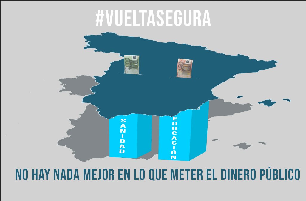 Maestra_enfu's tweet photo. Veo con el tema de #vueltasegura que muchos ciudadanos "se resignan". Te comentan que no se puede bajar la ratio porque no hay dinero. No sé en qué narices nos vamos a gastar el dinero en medio de una pandemia mejor que en Sanidad y Educación. https://t.co/MeuITOuzFf