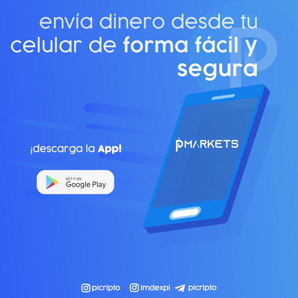 ingrid146's tweet photo. Con #PiMarkets puedes enviar y recibir dinero a todo el mundo, completamente fácil y seguro.
Descubre lo fácil que es usar la tecnología #BlockChain.
@picripto  https://t.co/bMG1n66qXd

App: https://t.co/7rRwUIMnuA

#Dólares #Euros #Venezuela #Argentina #Perú #Colombia #Chile https://t.co/wd4poocaeN
