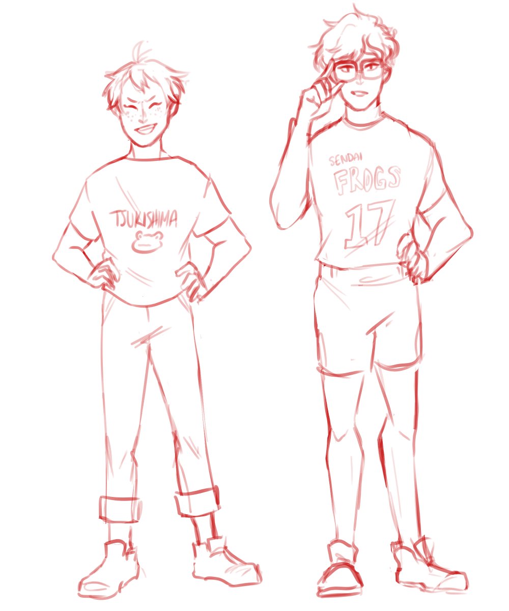 I have more sketches I'll upload in a bit but they're atla au related but for now. My boys
#tsukkiyama #haikyuu 
