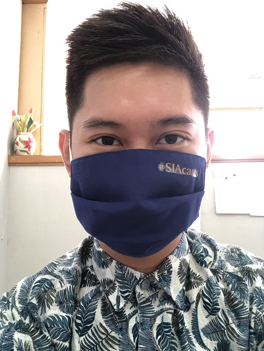 takahiroshin16's tweet photo. A little too big but hey, we’ve got a new masks for everyone! ✌️ #SIACares https://t.co/uCK0RWhevc