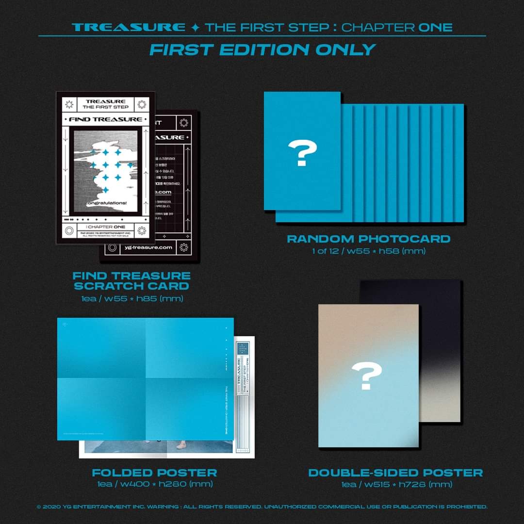  #TREASURE THE FIRST STEP: CHAPTER ONE album’s pulls threadwill include:- Album’s pullsphotocardsselca photocardspostcardsfirst press only photocards-Benefits from every platformfightingggg!!!  #트레저