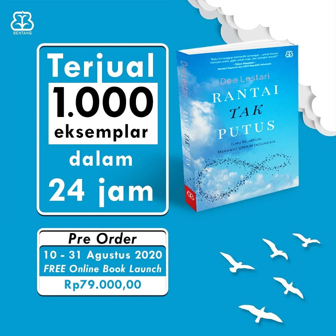 BukuWanita's tweet photo. Ini Epic Banget! Tapiii bad newsnya edisi TTD bu Suri @deelestari udah hampir sold out! 😭

Buruan kuylah order 👉 https://t.co/AoCA8qIM3H 

@bentangpustaka 
@mizanmediautama 

#promobw
#rantaitakputus https://t.co/vtS0usOpaA