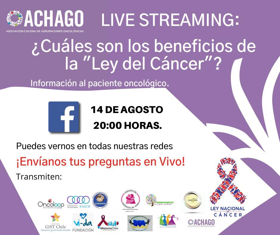 fundacionOncol2's tweet photo. Los invitamos el viernes 14 a las 20 hr al live streaming @ACHAGO del cual somos miembros, a un análisis de la Ley Nacional  cáncer, cuáles son los beneficios,  cambios, todas tus preguntas en este live, te esperamos junto a 
@carolinagoic @ACHAGO https://t.co/wxk90OHm3x