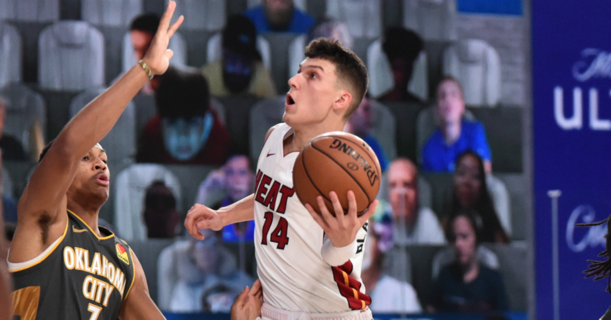 NBAFantasy's tweet photo. Tyler Herro poured in the points for the Heat! 🔥

30 PTS
6 REB
9-9 FTM
45.2 FPTS https://t.co/UiKSHZ1WCX