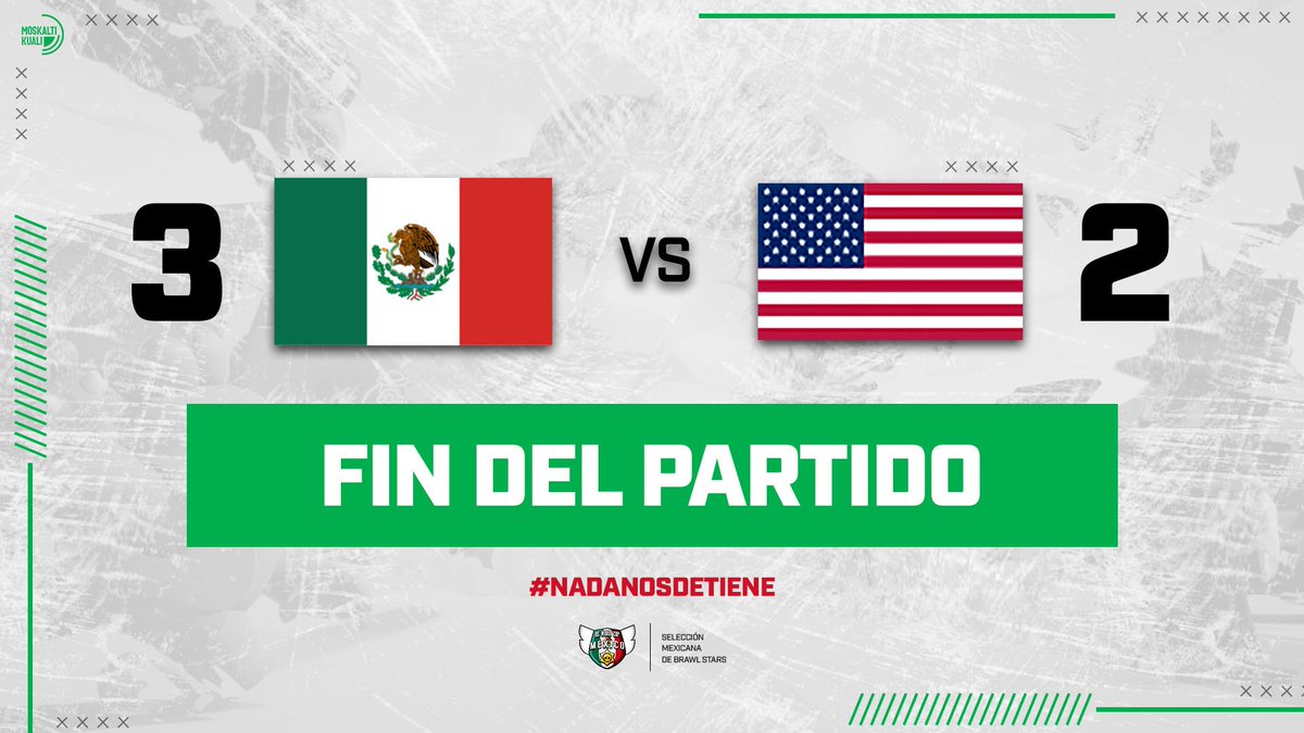 📊 | RESULTADO

Tras un complicado partido logramos clasificar a la final de la @GEMS_BS. Bien jugado <a href="/USAbrawlstars/">USA Brawl Stars</a>. 🤝🏻

¡Vamos por el título! 🤩

#NadaNosDetiene 🇲🇽💪🏼