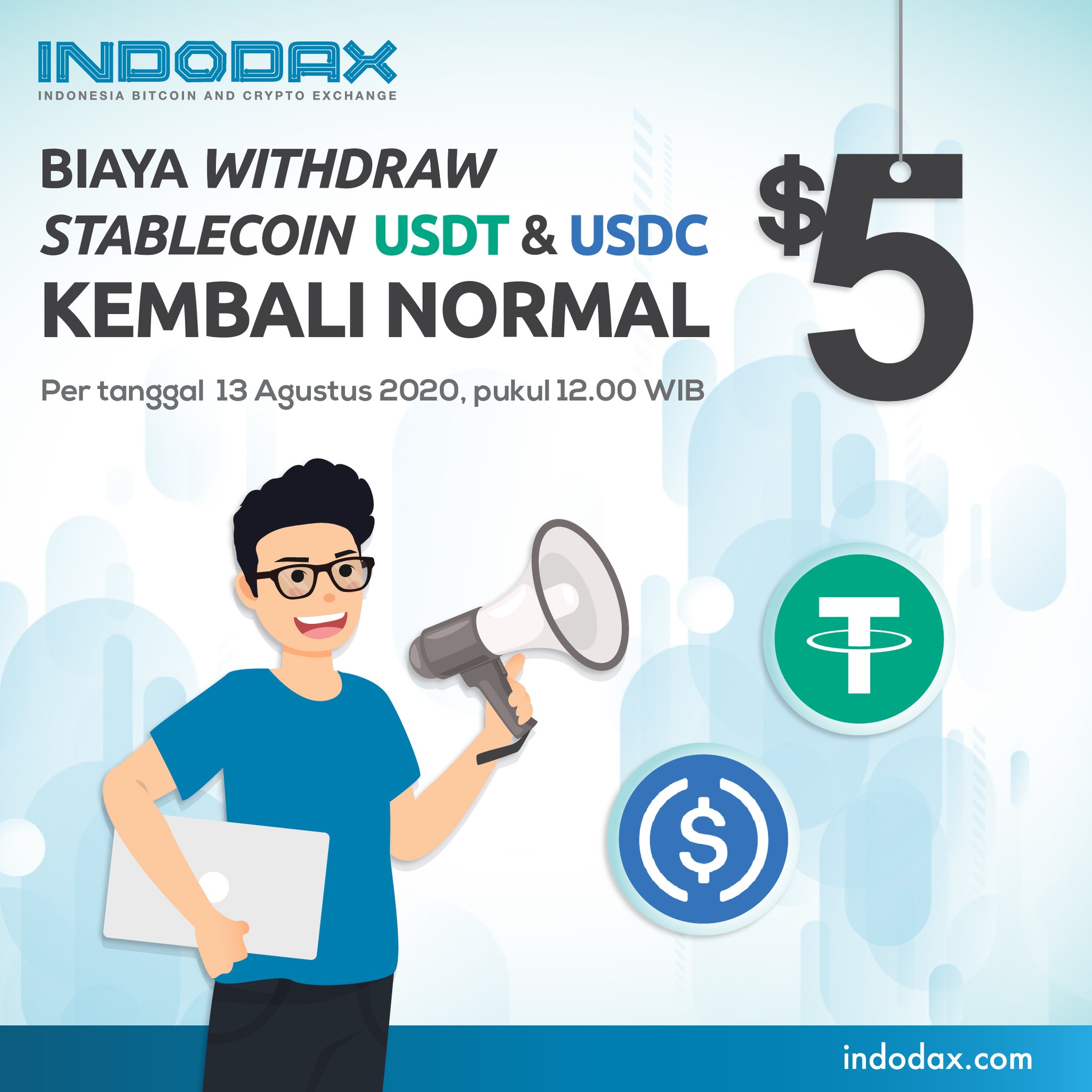 Indodax On Twitter Sehubungan Dengan Biaya Gas Ethereum Yang Meningkat Karena Overloadnya Jaringan Blockchain Ethereum Hingga 10 Per Transaksi Withdraw Maka Dengan Terpaksa Indodax Mengembalikan Biaya Withdraw Usdt Dan Usdc Selengkapnya S T