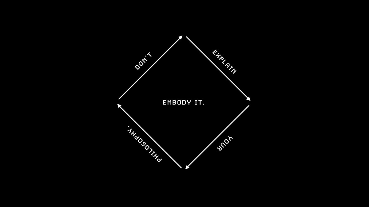 "Don't explain your philosophy. Embody it." — Epictetus