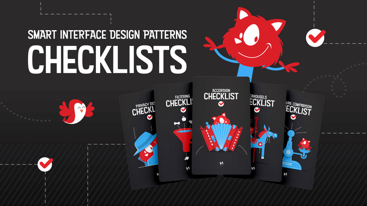 Just downloaded this EPICALLY awesome Interface Design Patterns Checklist by <a href="/smashingmag/">Smashing Magazine 🇺🇦 🏳️‍🌈</a>. Go get yourself a membership to SM to download it (and A TON of other great stuff) smashingmagazine.com/membership/ - Thanks SM!