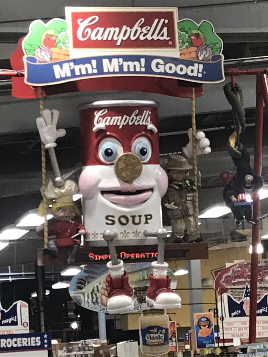Picture, if you will, a store the size of a Walmart or a Costco or maybe even an Asda but instead of having clothes and what not in the middle it’s all food. Front to back, wall to wall, food. And what better way to usher you into this world? Why a giant talking soup can.