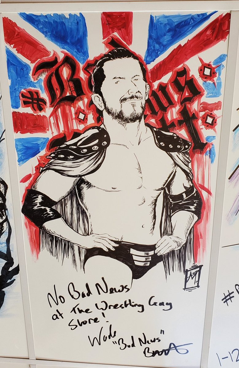 doing_the_orton's tweet photo. Another past meet & greet on @WrestlingGuyHP ceiling of fame @StuBennett #igotsomebadnews #bullhammer https://t.co/nmtrFEtn1Y
