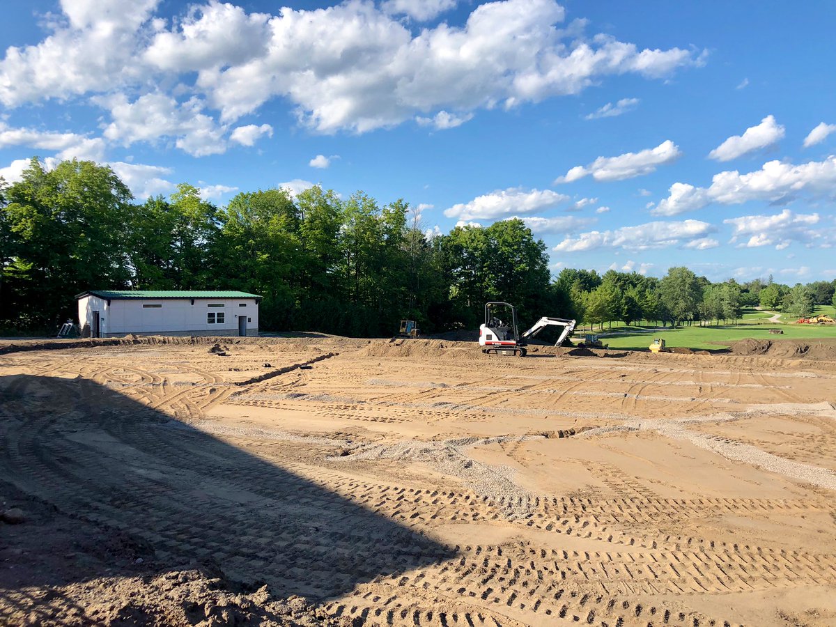 LuckyDemers's tweet photo. Rideau Viewโs new practice green. #IanAndrew #golfcourseconstruction #drainage #watchthis https://t.co/ij1Ycb7k43