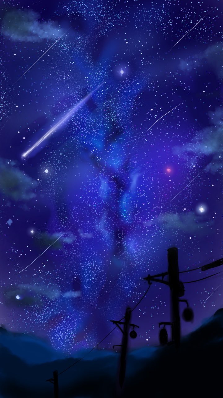 れにん 昨日流星群が来たと聞いて 星空を描いてみました ペルセウス座流星群 流星群 星空 イラスト イラスト好きさんと繋がりたい アイビス T Co Qkneofllii Twitter