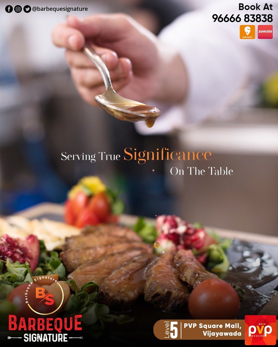 BarbequeSignat1's tweet photo. Serving True Significance
On The Table
π Book At: 96666 83838
#barbequesignature #bbq #vijayawada #Bookfood #booknow #safetycabins #safetyfirst #PVPSquareMall #pvp #Significance #Serving #table https://t.co/XIP7WlFkdb