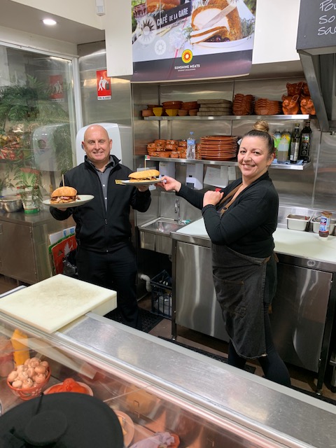 SunshineMeats's tweet photo. Having a bit of fun today in our cafe, filming with our panini supplier @BakersMaison #thecharcuterieroom #smallgoods  #sydneyeats #sydneyfood #bakersmaison #bread #panini https://t.co/OnnUeNW0bG