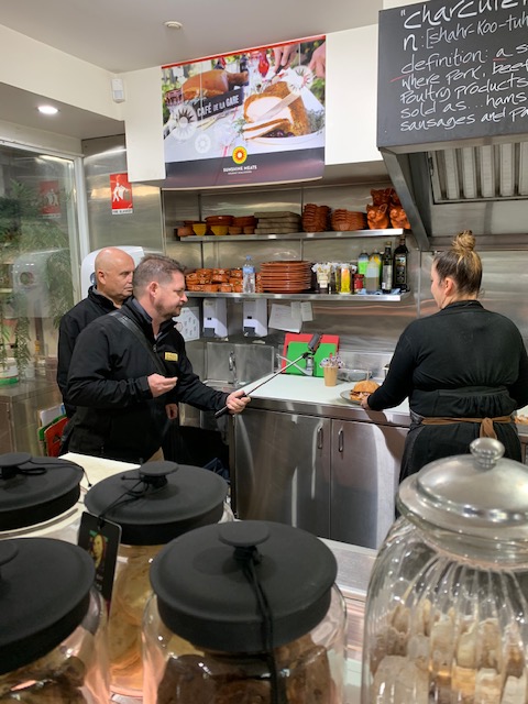SunshineMeats's tweet photo. Having a bit of fun today in our cafe, filming with our panini supplier @BakersMaison #thecharcuterieroom #smallgoods  #sydneyeats #sydneyfood #bakersmaison #bread #panini https://t.co/OnnUeNW0bG