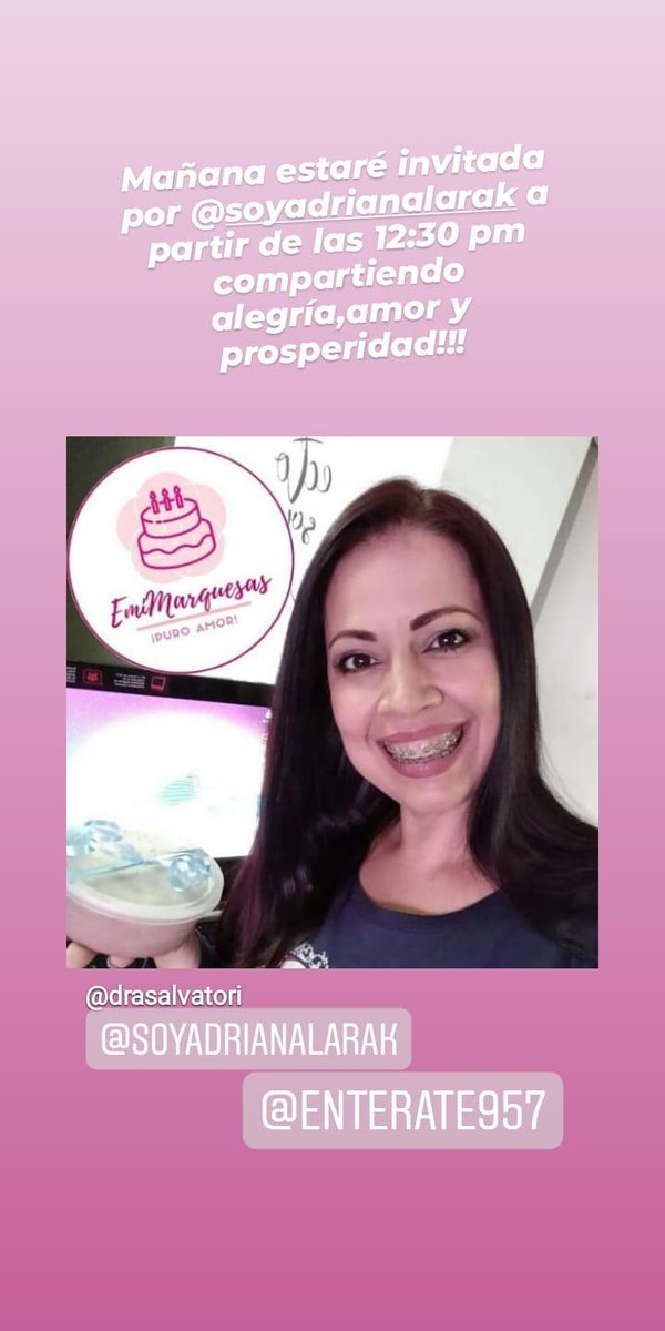 drasalvatori's tweet photo. Mañana 13 de agosto, compartiremos alegría, amor y prosperidad; invitados por @SoyAdrianaLaraK . Hora 12:30 pm . 95.7 FM https://t.co/mu5cSQTdx7